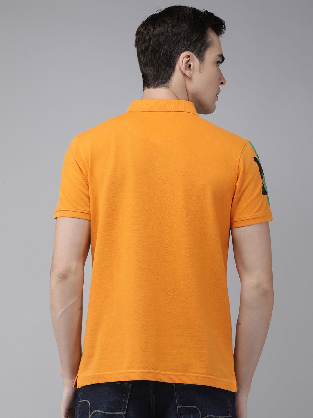 SPYKAR Men Solid Polo Collar Pure Cotton Slim Fit T-shirt