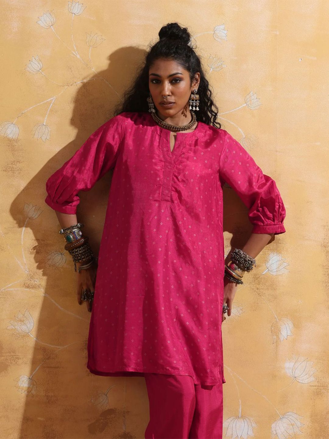 trueBrowns Printed Tunic With Trousers Co-Ords