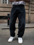 Powerlook Men Black Baggy Fit Denim Jeans