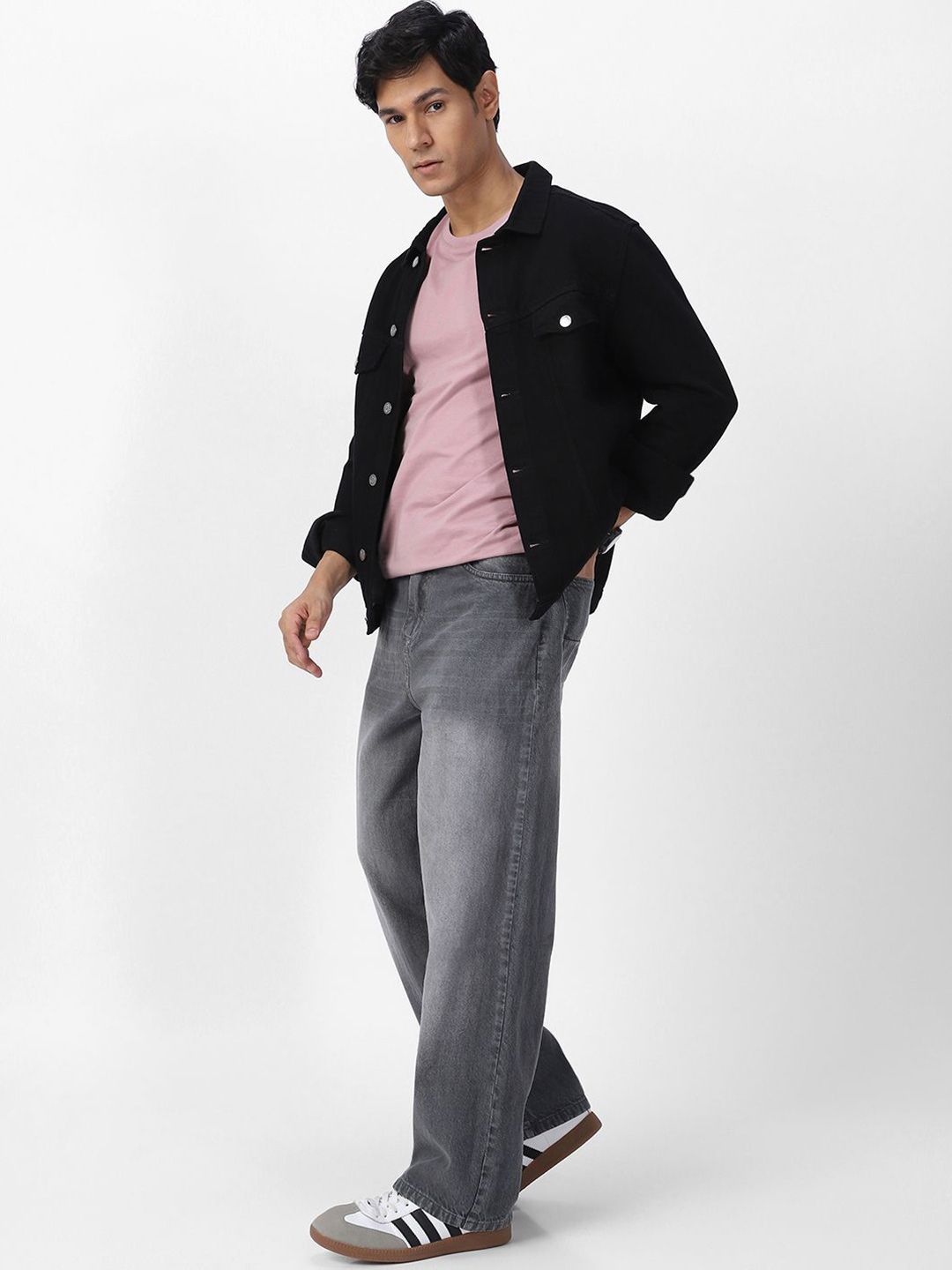 Urbano Fashion Men Loose Relaxed Fit Heavy Fade Jeans