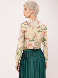 DressBerry Fresh Holiday Floral Printed Crop Shirt