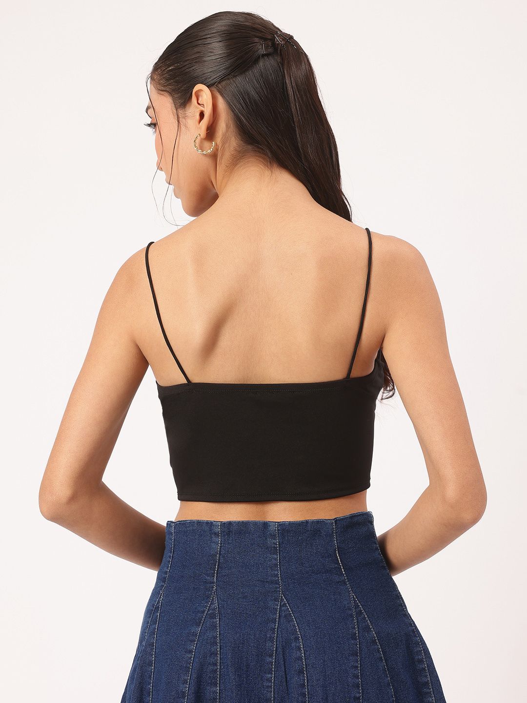 DressBerry Diva Down Strappy Corset Crop Top