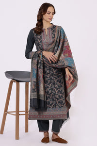 W Floral Printed Mandarin Collar Sequinned A-Line Kurta With Trousers & Dupatta