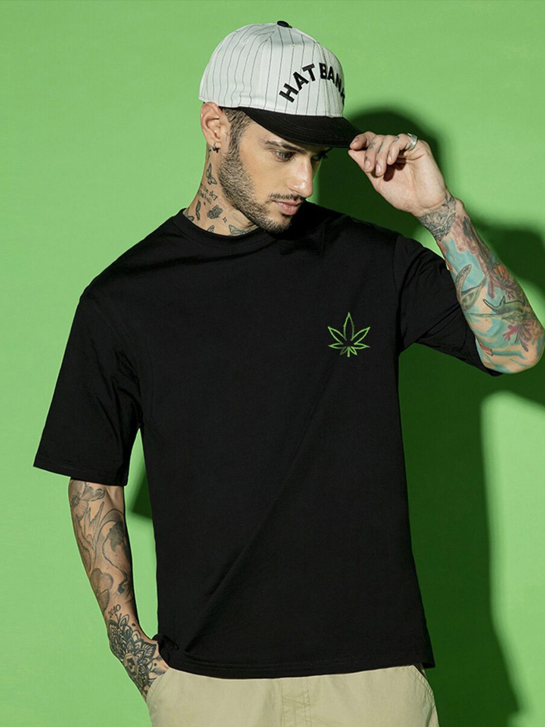 Bewakoof Typography Printed Oversized Pure Cotton T-shirt