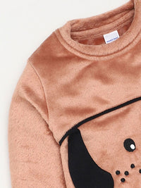 Moms Love Infant Boys Embroidered Pure Cotton Sleepsuit