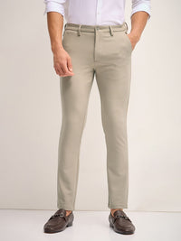 THE BEAR HOUSE Men Mid-Rise Slim Fit  Formal Trousers