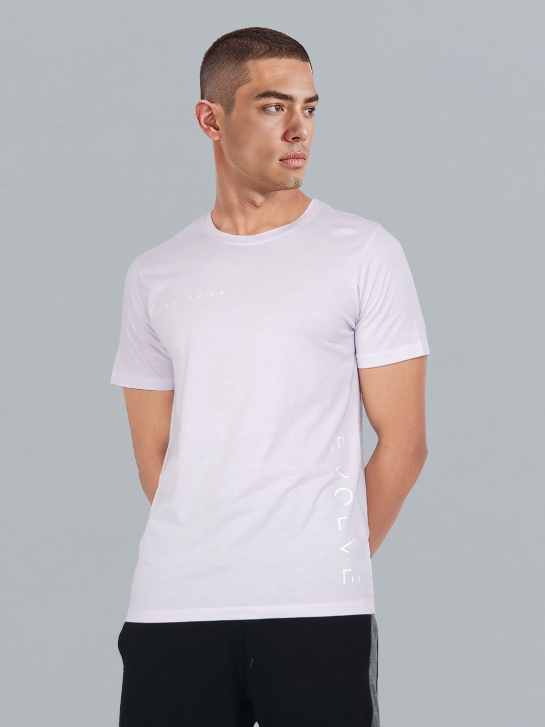 HRX by Hrithik Roshan Men Relaxed Fit Pure Cotton Yoga T-shirt