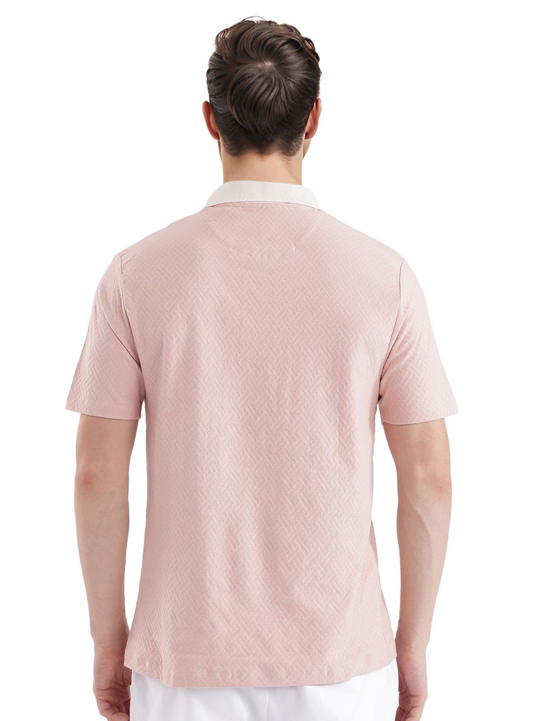 RARE RABBIT Men Solid Polo Collar Cotton T-shirt