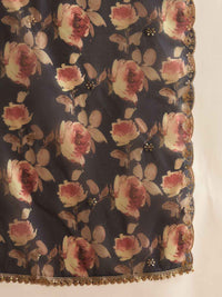 Indo Era Women Ethnic Motifs Embroidered Regular Kurta with Trousers & With Dupatta