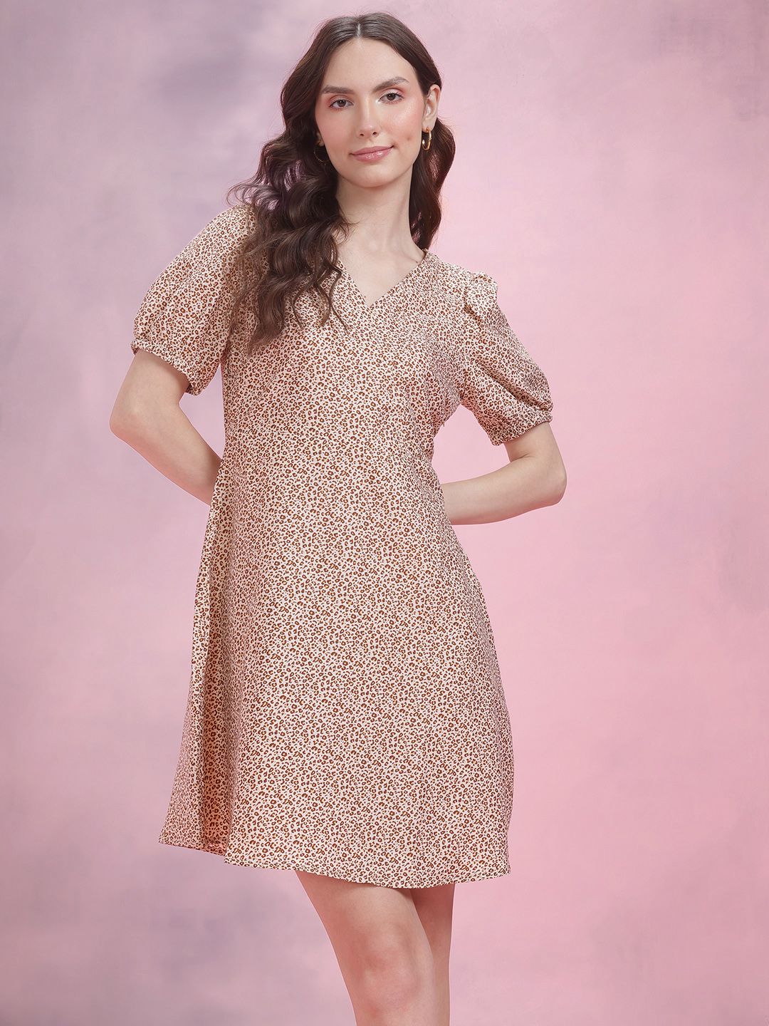 DressBerry Animal Skin Printed A-Line Dress