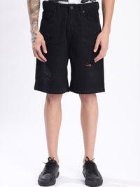 Bene Kleed Men Relax Fit Distressed Denim Shorts