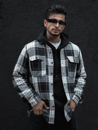 Powerlook Men Spread Collar Tartan Checked Casual Shirt