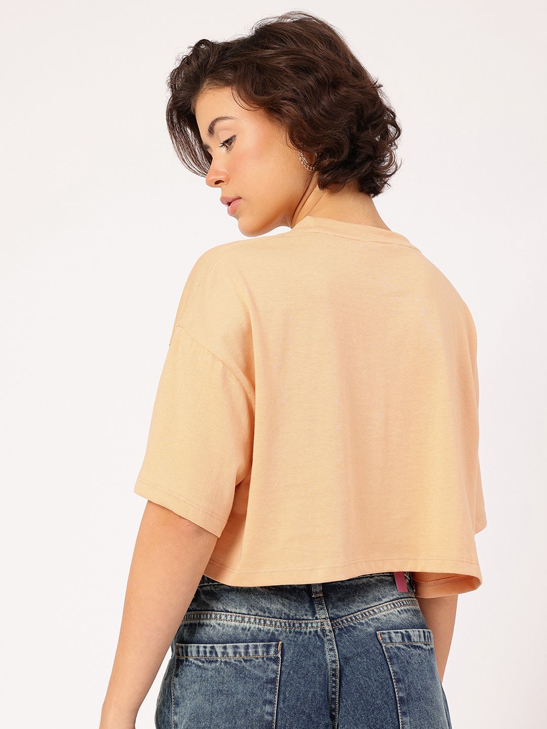 DressBerry Cool Vibes Printed Boxy Crop T-shirt