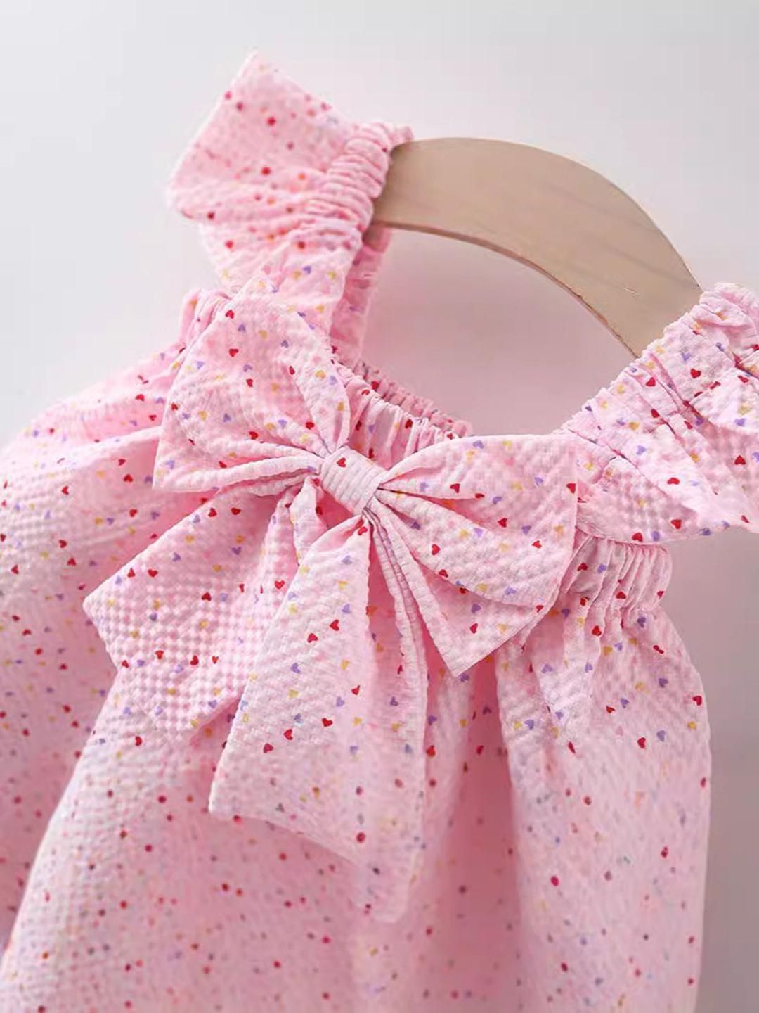 YK Polka Dot Print Fit & Flare Mini Dress