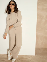 SASSAFRAS Women Mid-Rise Cotton Solid Track Pants