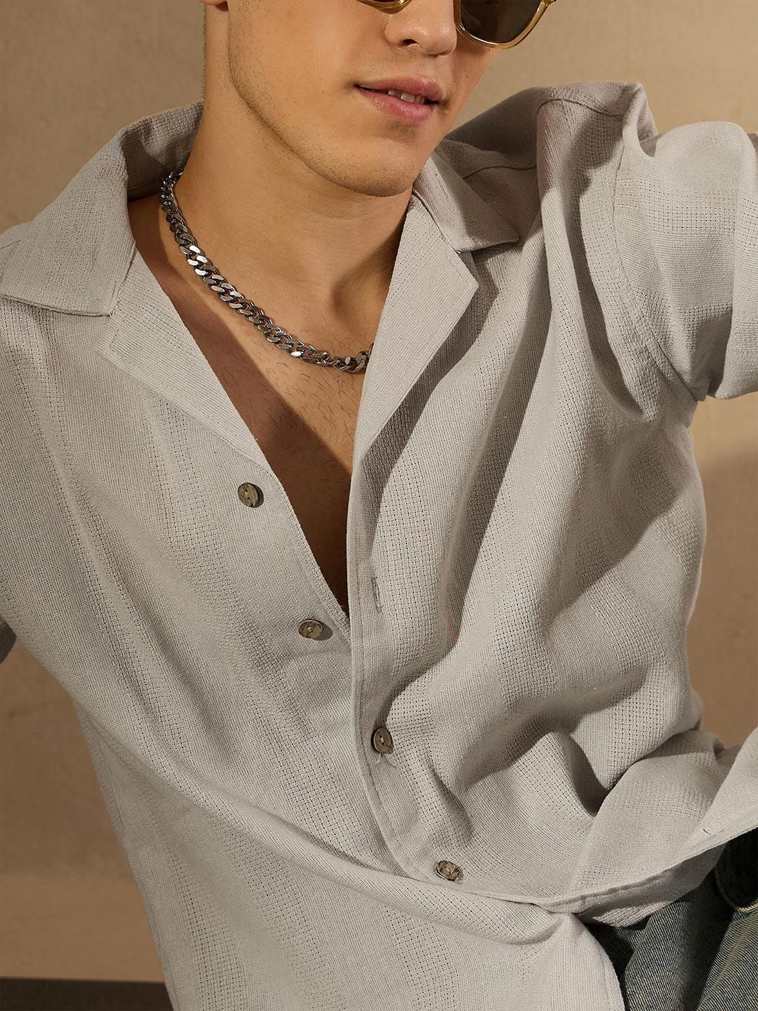 DENNISON Men Smart Oversized Casual Shirt