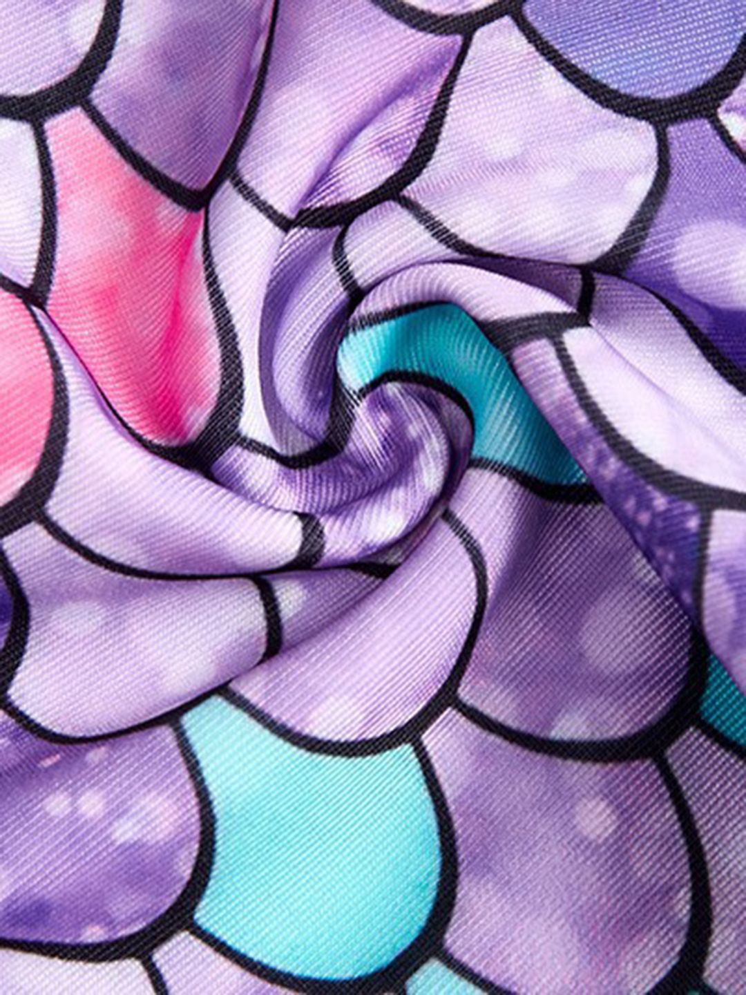 YK Girls Printed Swimwear Bodysuit