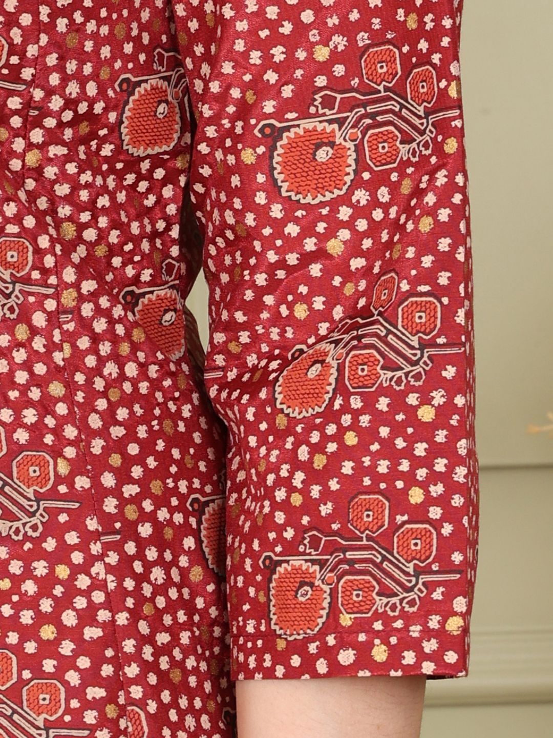 W Women Printed Flared Sleeves Sequinned Kurta