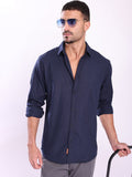 Bene Kleed Spread Collar Cotton Linen Regular Fit Casual Shirt