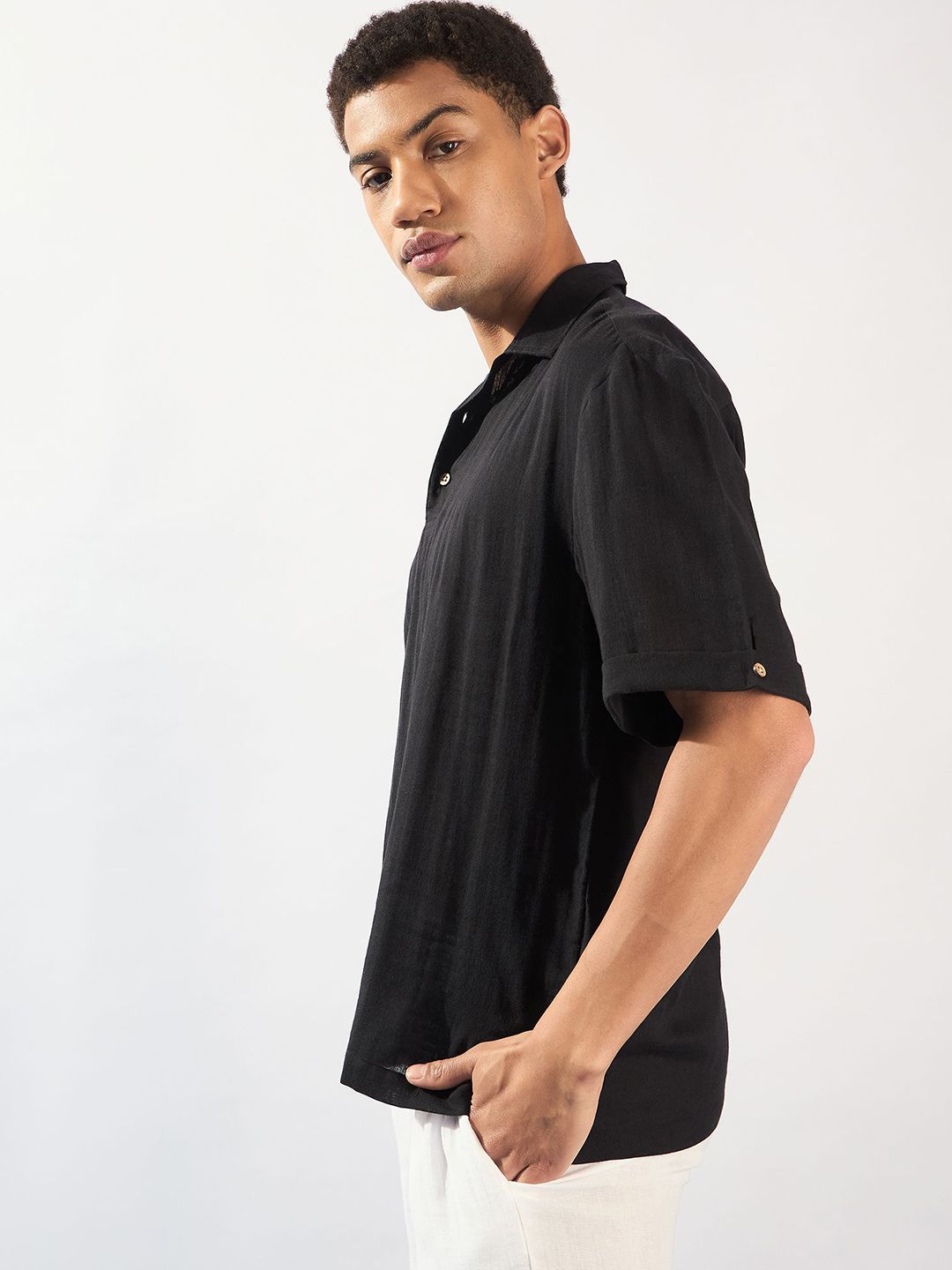 DENNISON Muslin Double Gauge Oversized Cotton Shirt