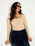 SASSAFRAS Women Square Neck Regular Top