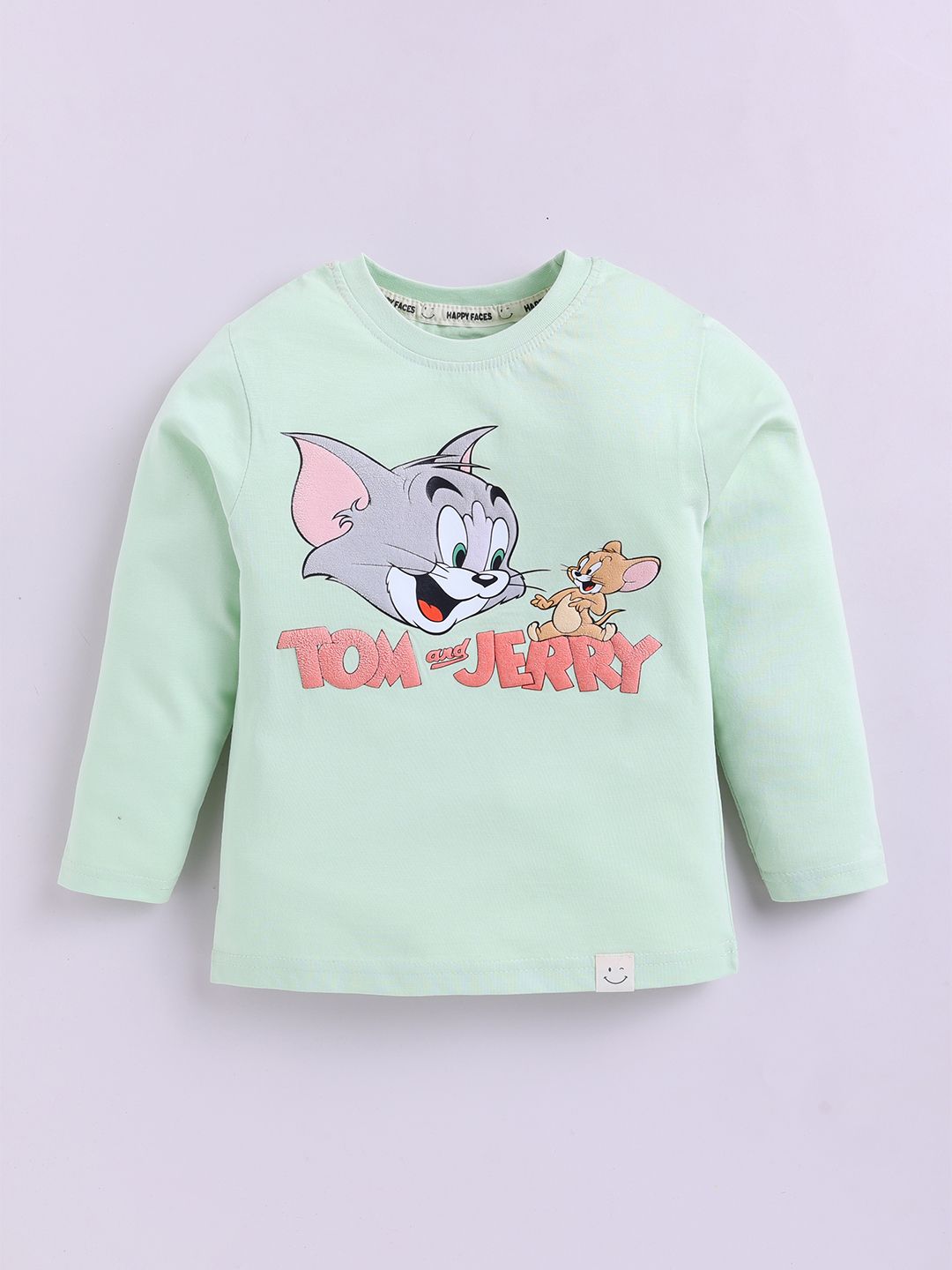 Happy Faces Boys Tom & Jerry Printed Pure Cotton T-shirt