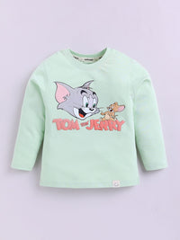 Happy Faces Boys Tom & Jerry Printed Pure Cotton T-shirt