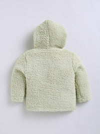 Moms Love Infant Girls Sherpa Finish Pure Cotton Hooded Tailored Jacket