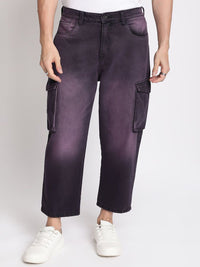 Bene Kleed Men Losse Fit Cropped Tinted Cargo Jeans