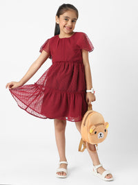 Nauti Nati Flared Sleeve Ruffled Fit & Flare Dress
