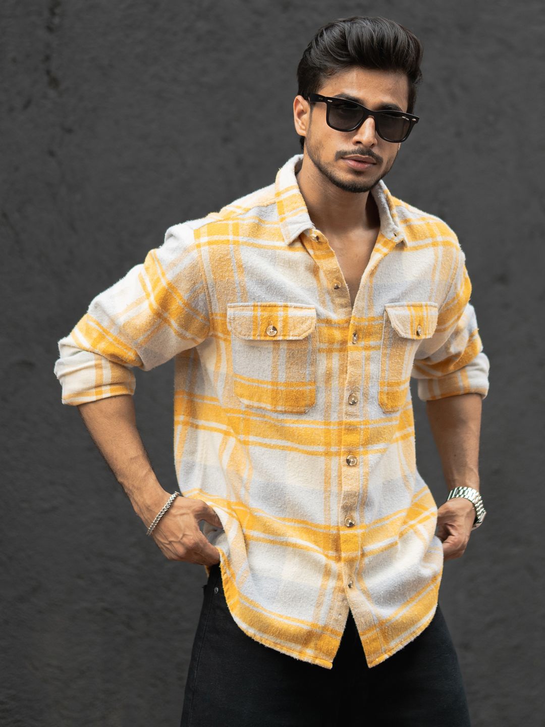 Powerlook  Checked Casual Shirt