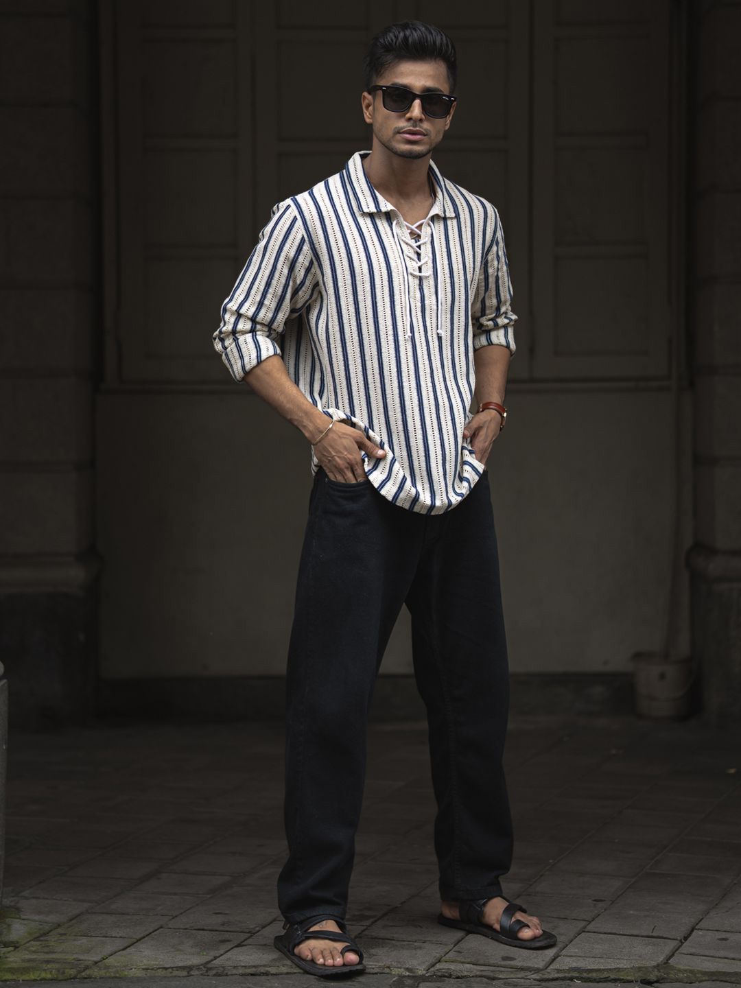 Powerlook Men Striped Spread Collar Casual Shirt