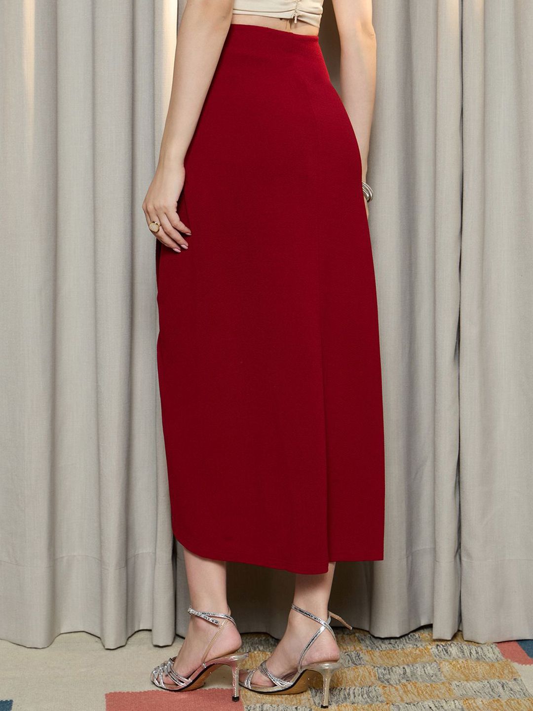 Berrylush High Rise Tulip Maxi Skirt