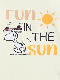 Happy Faces Kids Girls Snoopy Printed Pure Cotton T-Shirt