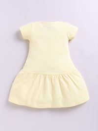 Happy Faces Girls Smiley Print Pure Cotton Fit & Flare Dress