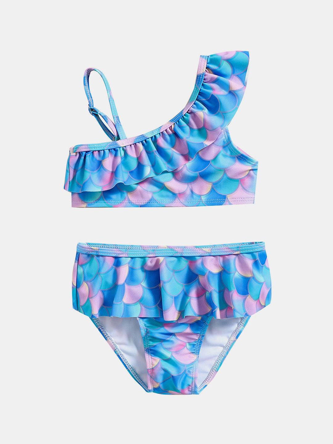 YK Girls Printed Swim Set