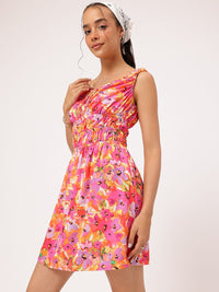 DressBerry Flower Child Smocked A-Line Mini Dress