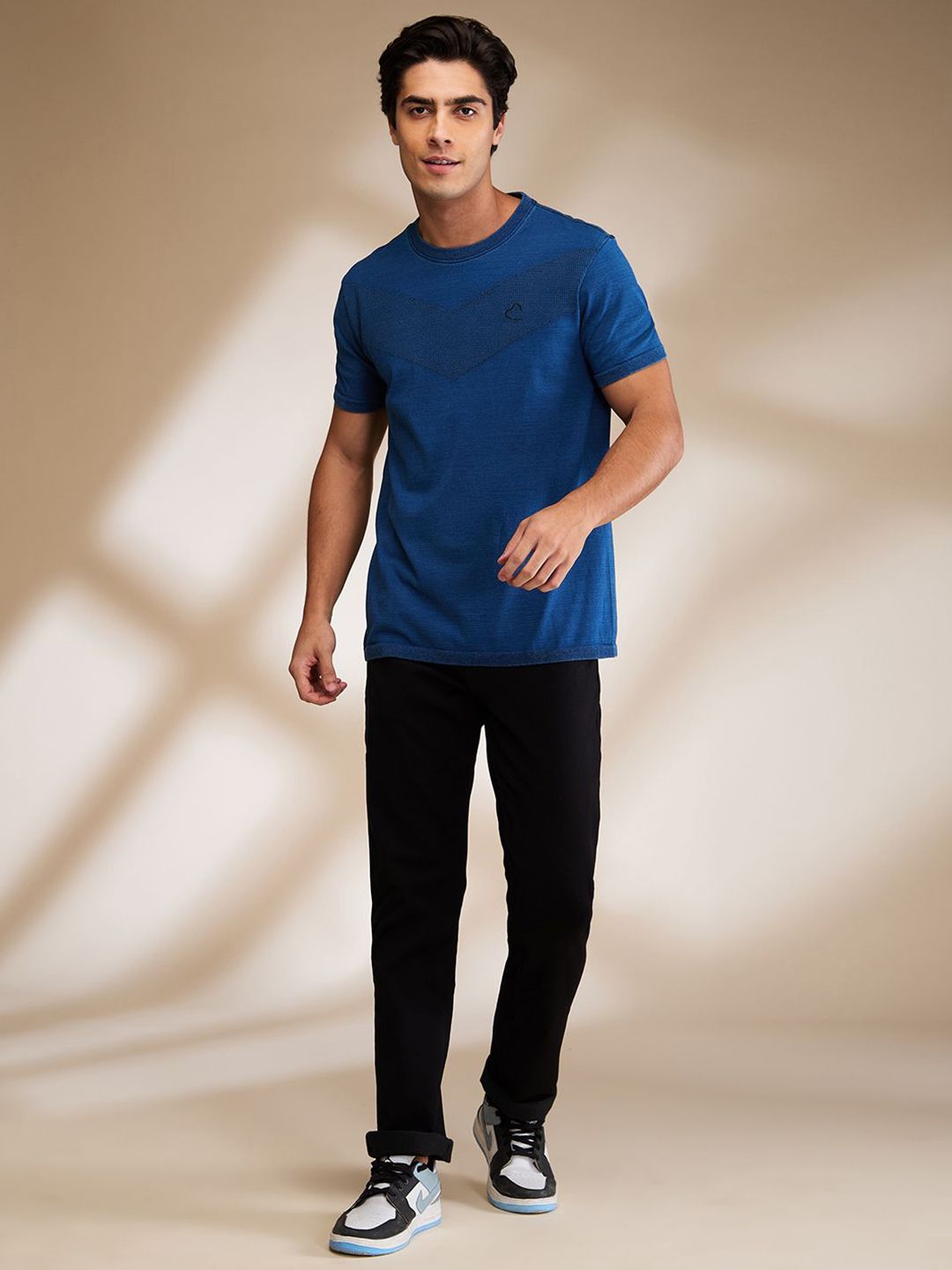 Being Human Men Solid Round Neck Cotton T-shirt