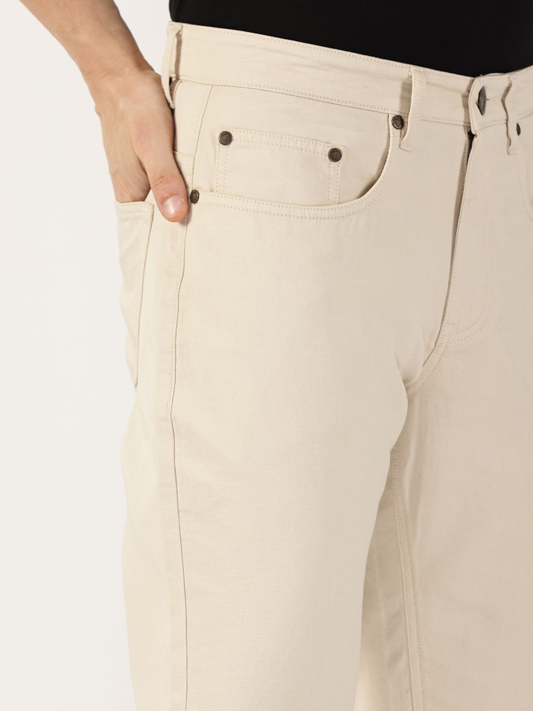 Thomas Scott Men Smart Regular Fit Mid-Rise Chinos