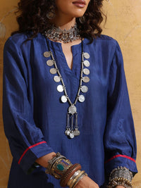 trueBrowns Muslin Silk Relaxed-FitTunic With Trousers Co-Ords