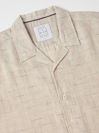 VASTRADO Men Classic Cuban Collar Solid Cotton Oversized Casual Shirt