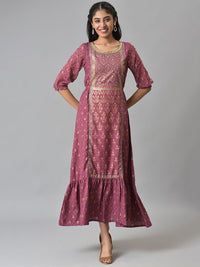 AURELIA Ethnic Motifs Print A-Line Maxi Dress