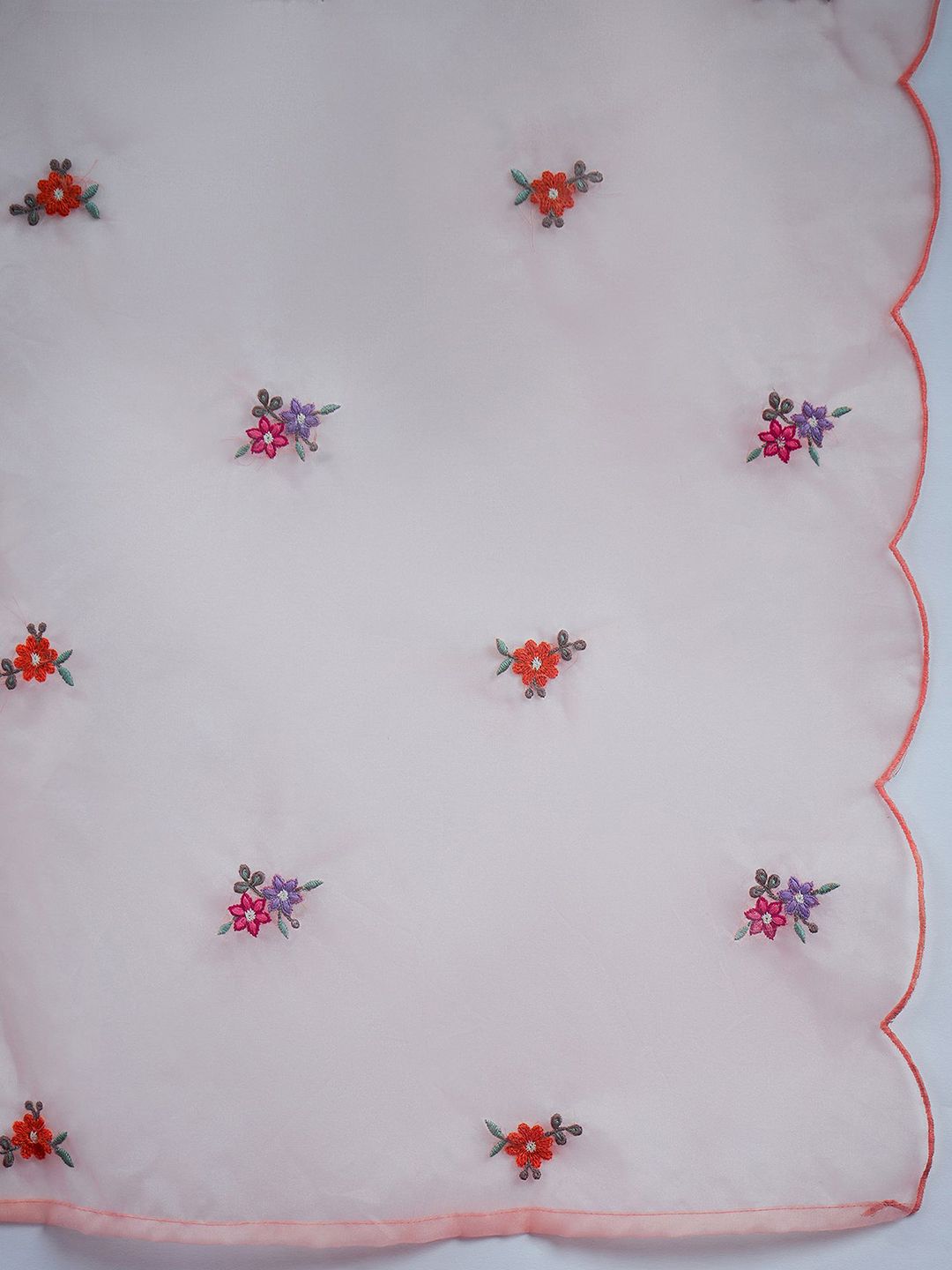 Indo Era Floral Embroidered Straight Kurta With Trousers & Dupatta