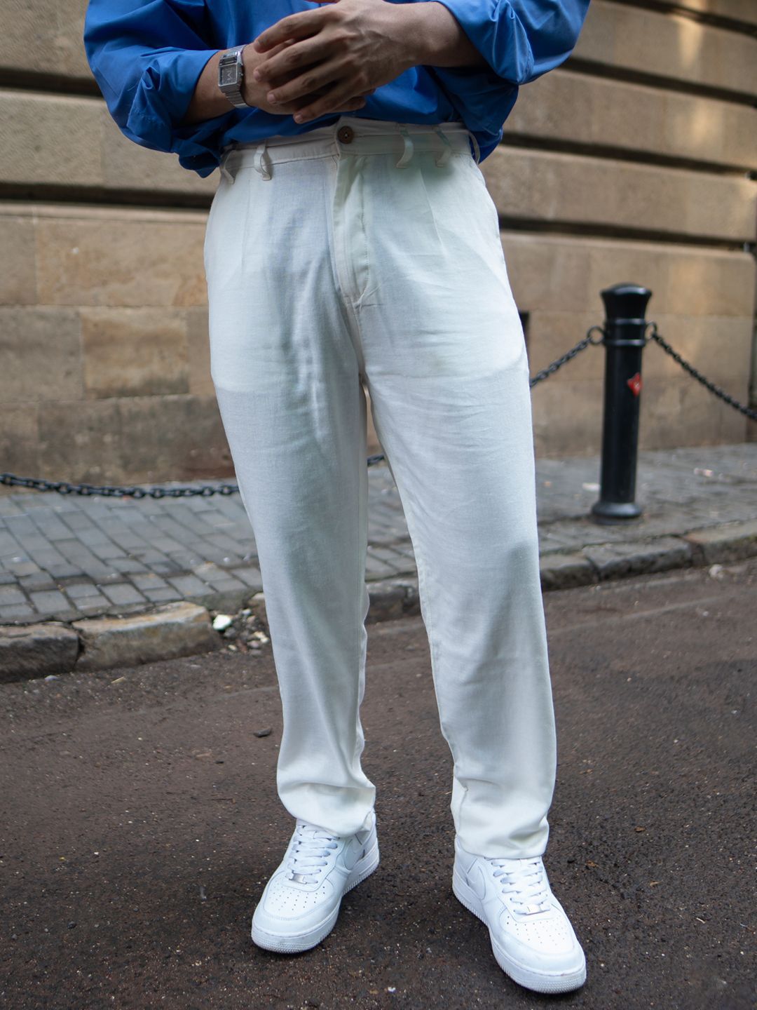 Powerlook Men Mid-Rise Easy Wash Trousers