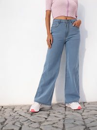 DressBerry Women Grunge Glam Wide Leg Jeans