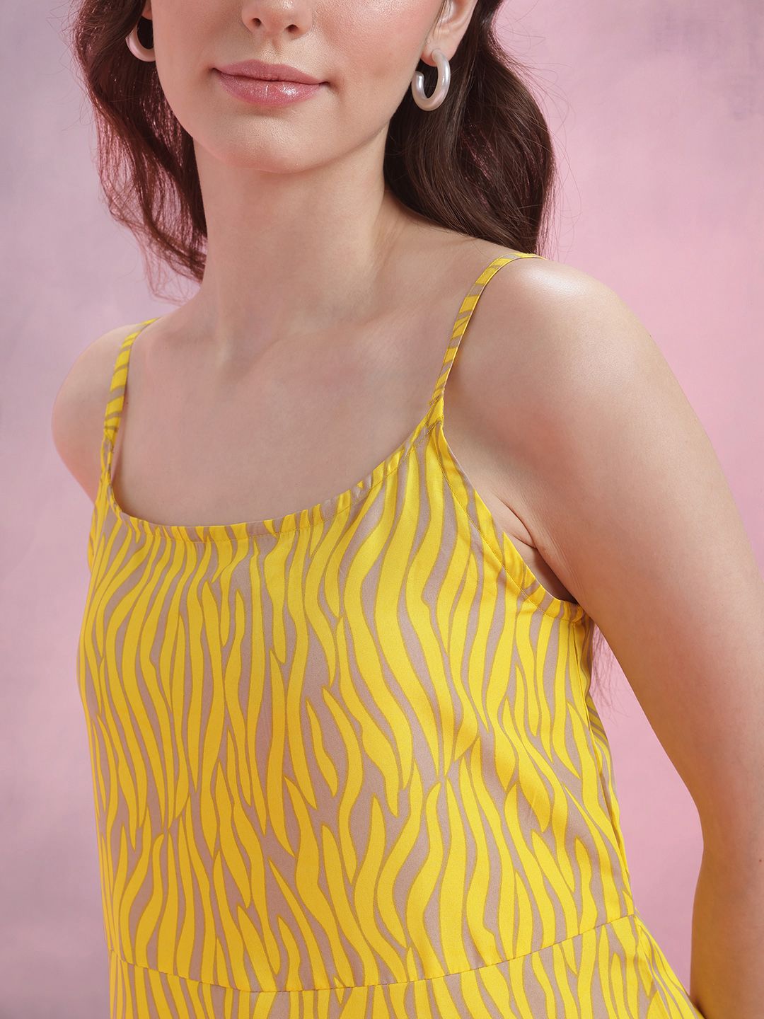 DressBerry Printed Midi Tiered Dress