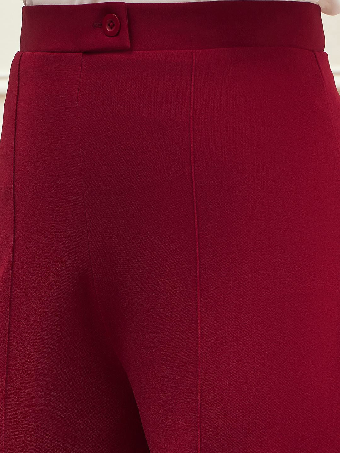 Berrylush Women Relaxed Fit High-Rise Trousers