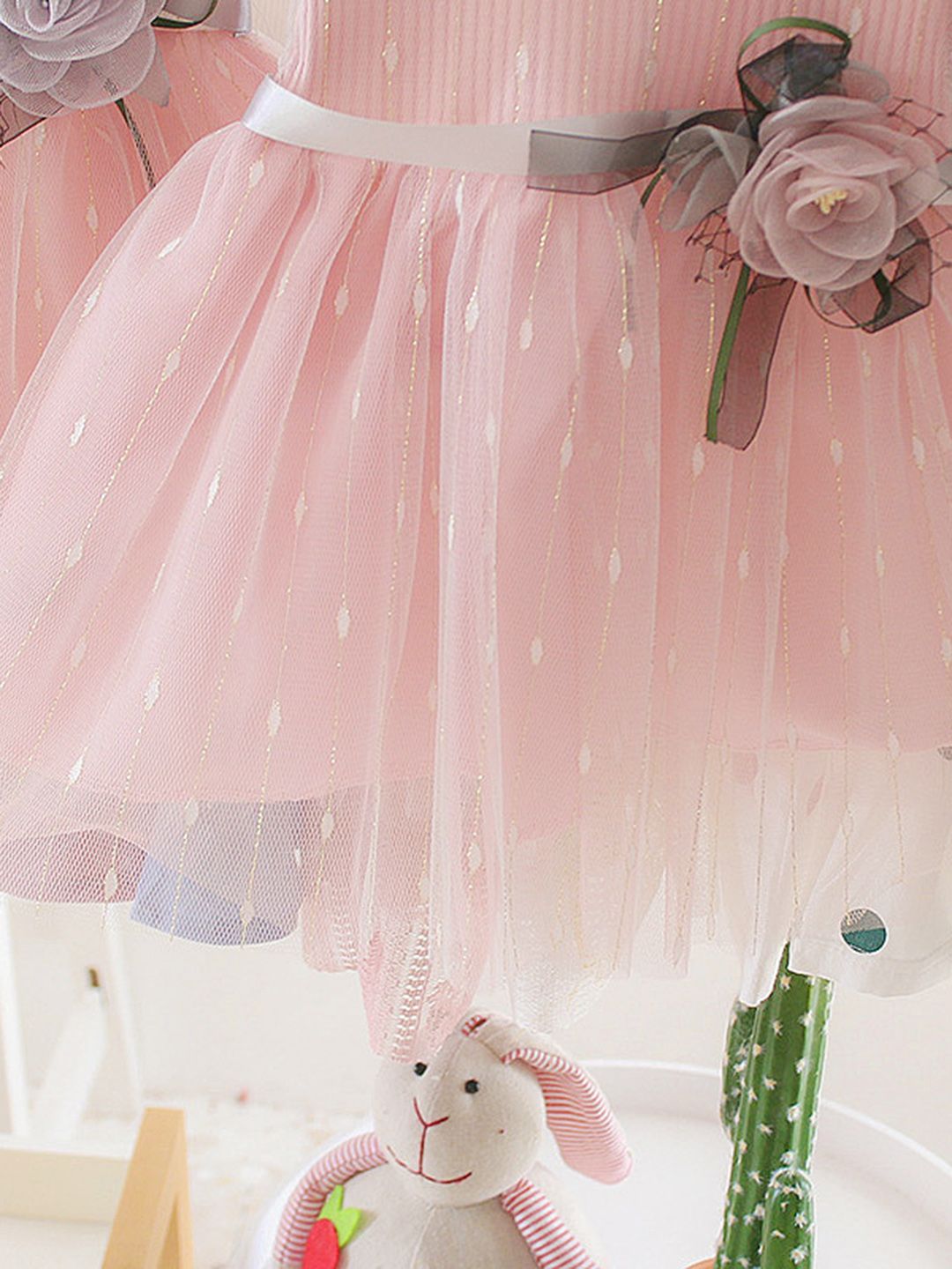 YK Girls Pack of 2 Self Design Fit & Flare Dress