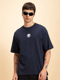 Bewakoof rinted Drop-Shoulder Sleeves Oversized Pure Cotton T-shirt