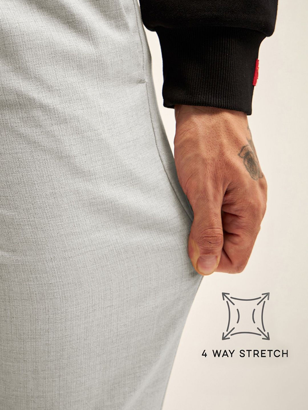 THE BEAR HOUSE Men Slim Fit Pleated Trousers